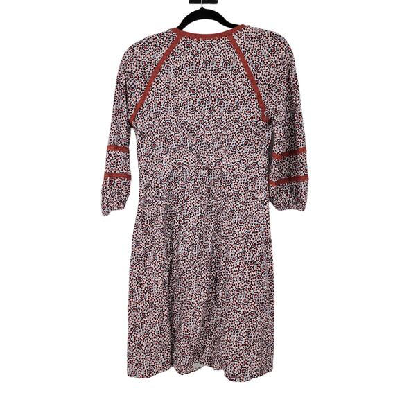 Boden Women's Heidi Jersey Dress Peasant Boho Floral Print 3/4 Sleeve Size 6 - Picture 5 of 5